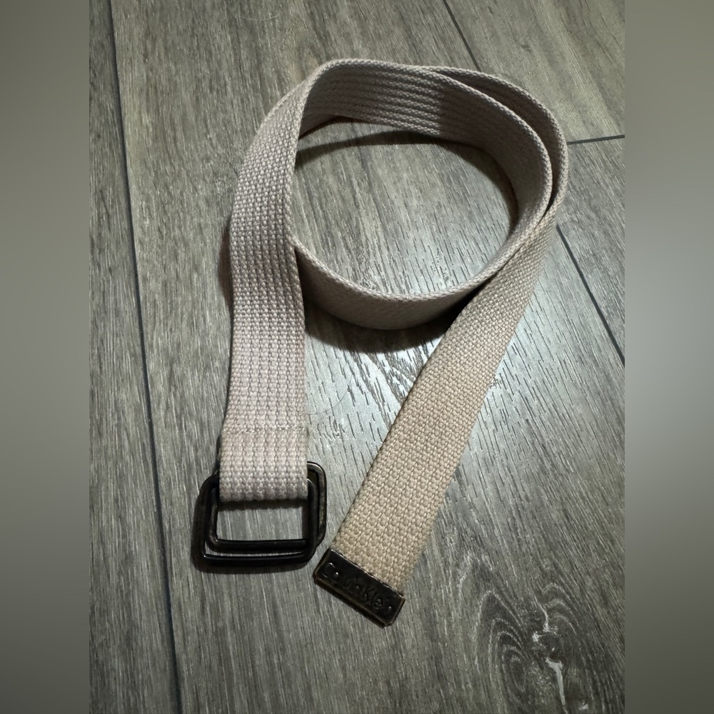 Pick 3 items for $10: Calvin Klein Light Beige Belt with Metal Buckle